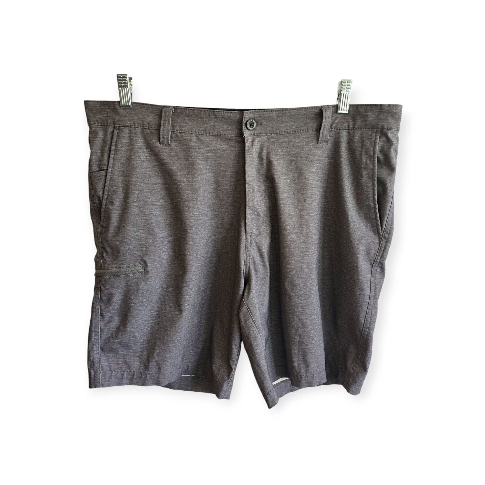 Hawke & Co. Men's 38w Lightweight Golf/Casual Gray Shorts Zipper Side Pockets
